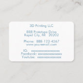 Carte De Visite imprimante 3D (Dos)
