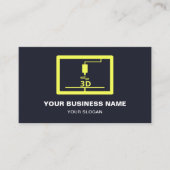 Carte De Visite Imprimante 3D jaune moderne (Devant)