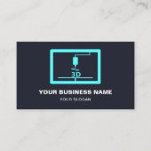 Carte De Visite Imprimante 3D Turquoise (Devant)