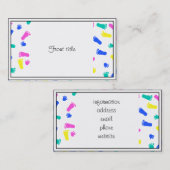 Carte De Visite Imprimantes à main et à pied pour bébé (Devant / Derrière)