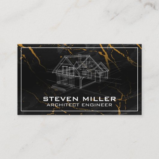 Carte De Visite Imprimantes bleues | Architecte | Construction | M (Devant)