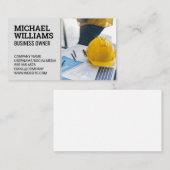 Carte De Visite Imprimantes bleues Casquette dur | Architecte (Devant / Derrière)