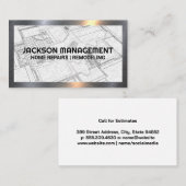 Carte De Visite Imprimantes bleues | Construction commerciale (Devant / Derrière)