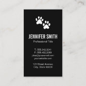 Carte De Visite Imprimantes Chien et Chien | (Noir beige) (Dos)