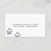 Carte De Visite Imprimantes de chien mignonnes (Dos)