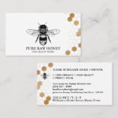 Carte De Visite Imprimé Apiary en nid d'abeille à miel de abeille (Devant / Derrière)