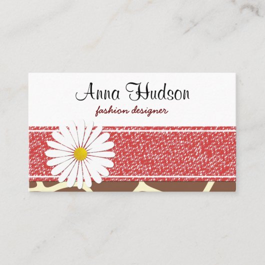 Carte De Visite Imprimée de girafe, Giraffe Brown, Poster de anima (Devant)