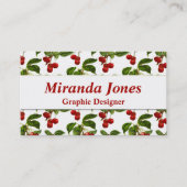 Carte De Visite Imprimerie de cerise botanique rouge profond (Devant)