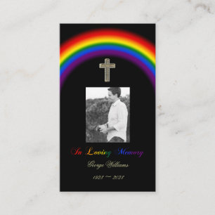 Carte De Visite In Love Memory LGBT Pride Rainbow Cross Photo