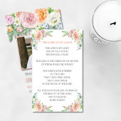 Carte De Visite In Love Memory Photo Memorial Elegant Peach Rose
