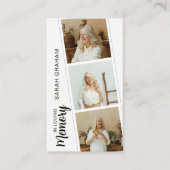 Carte De Visite In Loving Memory 4 Photo Prayer (Devant)