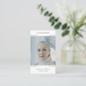 Carte De Visite In Loving Memory Classic Photo Prayer Card (Debout devant)