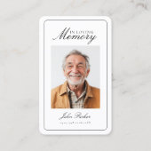 Carte De Visite "In Loving Memory" Funeral Photo Prayer  (Devant)