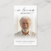 Carte De Visite In Loving Memory Photo Funeral Prayer Card (Devant)