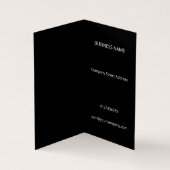 CARTE DE VISITE INACTUEL DE LA COMPAGNIE NOIRE LOG (Intérieur)