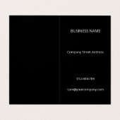 CARTE DE VISITE INACTUEL DE LA COMPAGNIE NOIRE LOG (Intérieur déplié)