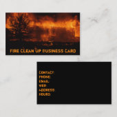 Carte De Visite Incendie, incendie de maison Blaze Domination de l (Devant / Derrière)