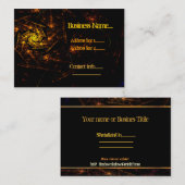 Carte De Visite Incendie sous le Modèle d'entreprise Abstrait (Devant / Derrière)