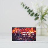 Carte De Visite Incendie sur le grill | Restaurant Barbecue (Debout devant)