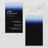 Carte de visite inclinable bleu vertical (Devant / Derrière)