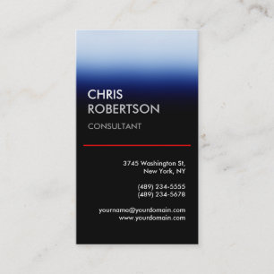 Carte de visite inclinable bleu vertical