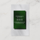 Carte de visite incliné vert gris clair vertical (Dos)