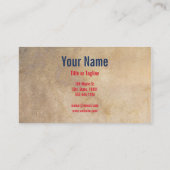 Carte De Visite Indépendance américaine du drapeau (Dos)