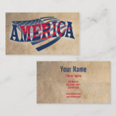 Carte De Visite Indépendance américaine du drapeau (Devant / Derrière)