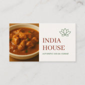 Carte De Visite Indian Restaurant Catering Service Photo (Devant)