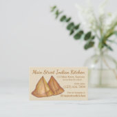 Carte De Visite Indian Samosas Restaurant Cuisine alimentaire Chef (Debout devant)