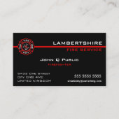 Carte De Visite Indicateur de la ligne rouge mince Royaume-Uni (Devant)