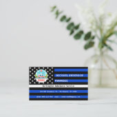 Carte De Visite Indicateur de ligne blanche mince Paramètre person (Debout devant)