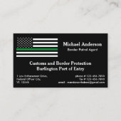 Carte De Visite Indicateur de ligne verte mince Agent frontalier m (Devant)