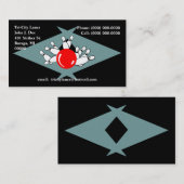 Carte De Visite Indicateur pointu de boomerang de rétros ruelles (Devant / Derrière)