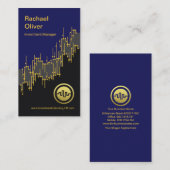 Carte De Visite Indice de double tonus Stock Wave Financial Planni (Devant / Derrière)