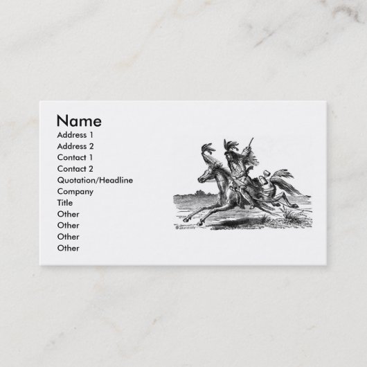 Carte de visite indien de l'équitation (Devant)