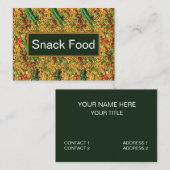 Carte De Visite Indiens Snacks Bhelpuri Snack Motif (Devant / Derrière)