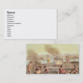 Carte De Visite Indigènes indigènes de la préparation de la (Devant / Derrière)