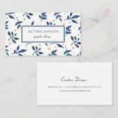 Carte De Visite Indigo avec des faux étoiles (Devant / Derrière)