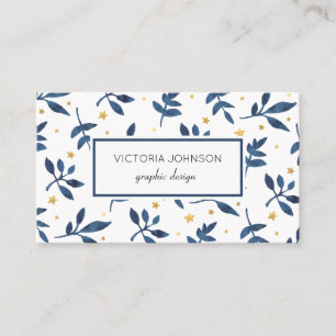 Carte De Visite Indigo avec des faux étoiles
