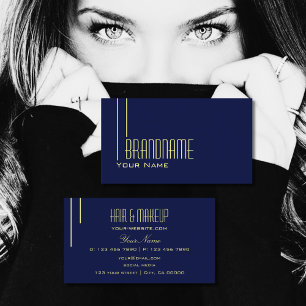 Carte De Visite Indigo bleu foncé clair simple et professionnel