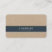 Carte De Visite Indigo Blue ・ Elevent Kraft Paper Minimalist (Devant)