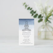 Carte De Visite Indigo Blue White Holistic Health (Debout devant)
