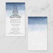 Carte De Visite Indigo Blue White Holistic Health (Devant / Derrière)