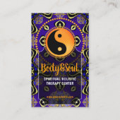 Carte De Visite Indigo Purple Orange Yin Yang Balance (Devant)