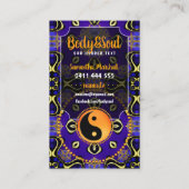 Carte De Visite Indigo Purple Orange Yin Yang Balance (Dos)