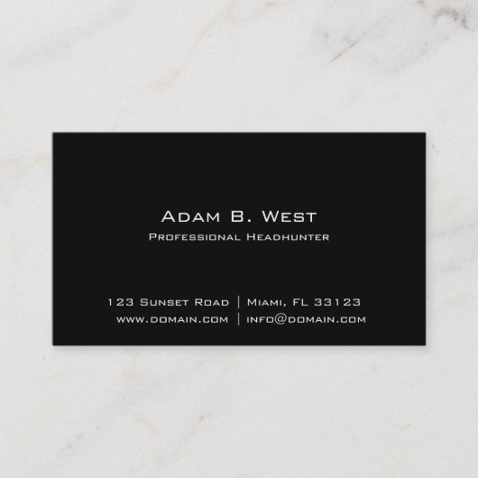 Carte De Visite Individualité (Devant)