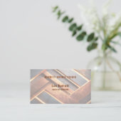 Carte De Visite Industrial Chic Copper Facet (Debout devant)