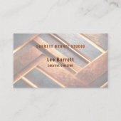 Carte De Visite Industrial Chic Copper Facet (Devant)