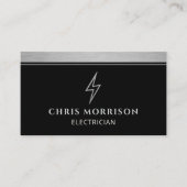 Carte De Visite Industrial Electrician Metallic QR Code (Devant)